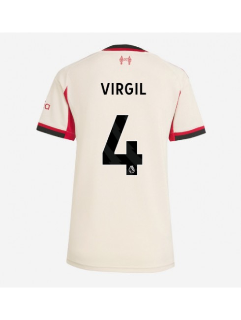 Liverpool Virgil van Dijk #4 Replika Borta Kläder Dam 2025-26 Kortärmad Liverpool Virgil van Dijk #4 Replika Borta Kläder Dam 2025-26 Kortärmad
